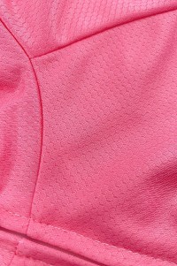 Custom Pink Short Sleeve Cycling Shirt Design Elastic Hem Moisture Wicking Cycling Shirt Cycling Shirt Supplier SKCSCP013 detail view-2
